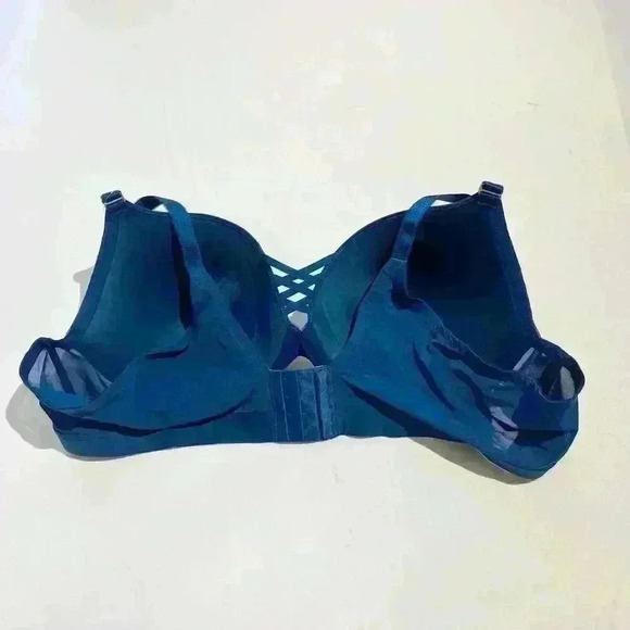 Torrid Curve Teal Cheetah Leopard Print Underwire Bombshell Bra Womens Size 50B - Picture 2 of 13